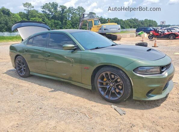 2C3CDXGJ4MH658760 2021 DODGE CHARGER Green Delantero derecho