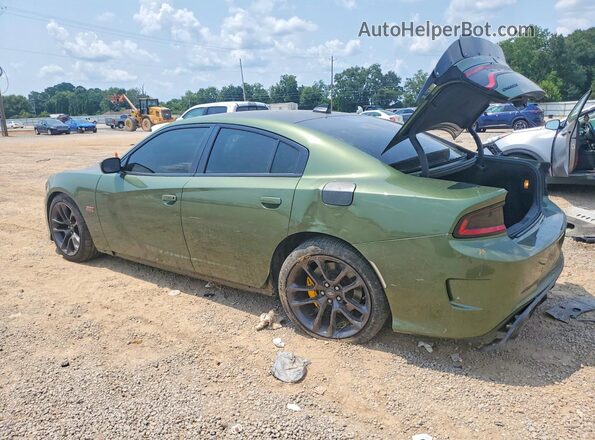 2C3CDXGJ4MH658760 2021 DODGE CHARGER Green Trasero izquierdo