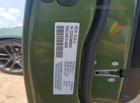 2C3CDXGJ4MH658760 2021 DODGE CHARGER Green Vista del compartimento del motor