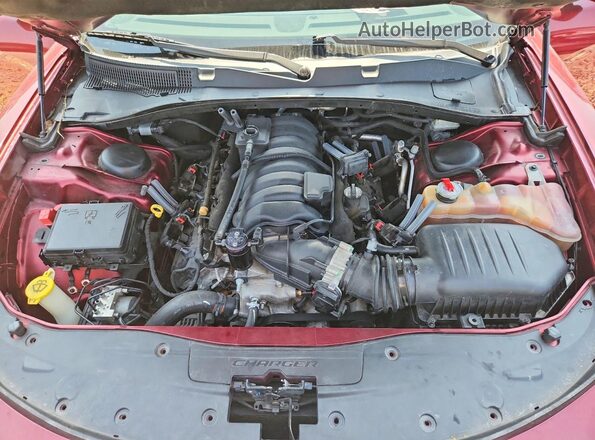 2C3CDXGJ5HH584285 2017 DODGE CHARGER Maroon უკანა სალონის ხედი