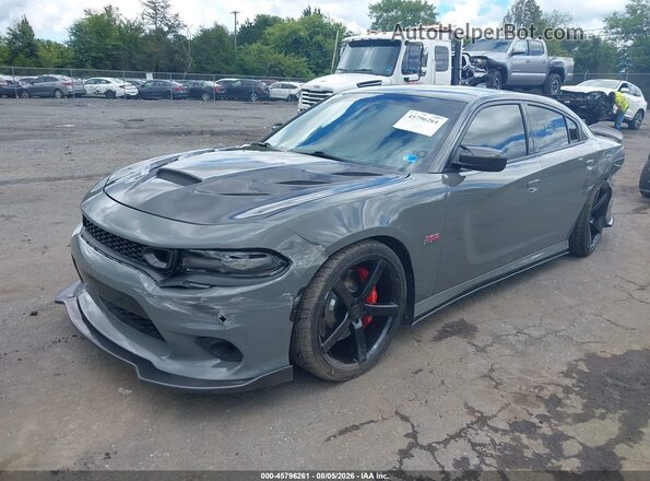 2C3CDXGJ5KH703671 2019 DODGE CHARGER Gray Vista tres cuartos delantera izquierda