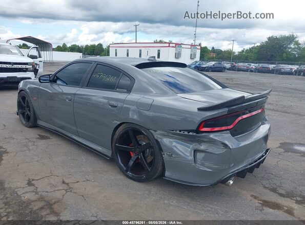 2C3CDXGJ5KH703671 2019 DODGE CHARGER Gray Trasero izquierdo