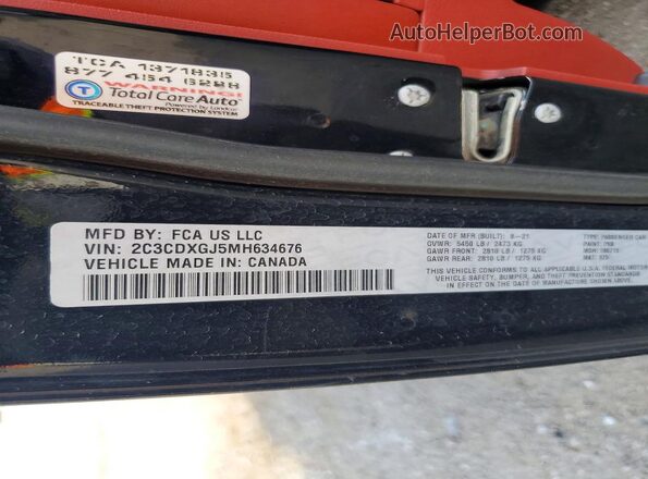 2C3CDXGJ5MH634676 2021 DODGE CHARGER Black Engine compartment view
