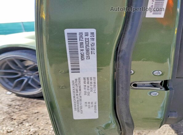 2C3CDXGJ5NH241973 2022 DODGE CHARGER Green Engine compartment view