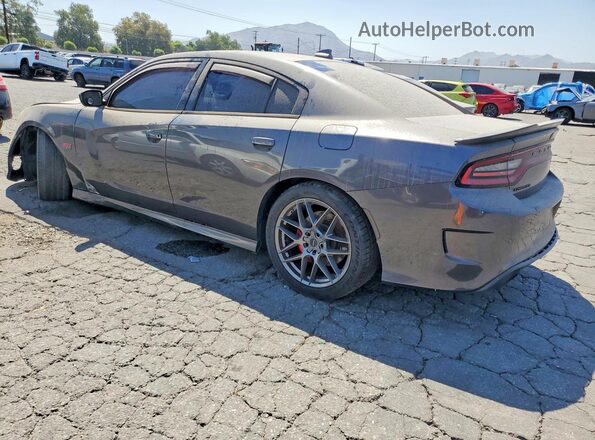 2C3CDXGJ6KH562304 2019 DODGE CHARGER Gray Trasero izquierdo