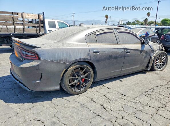 2C3CDXGJ6KH562304 2019 DODGE CHARGER Gray Trasero derecho