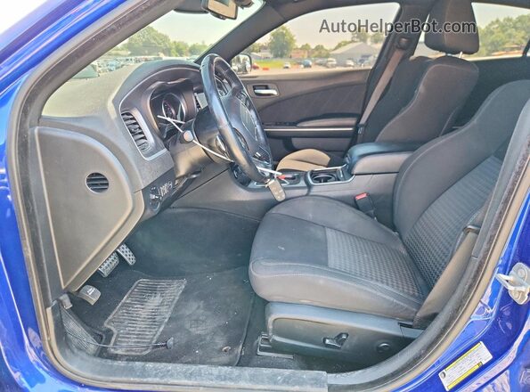 2C3CDXGJ6KH716137 2019 DODGE CHARGER Синий Вид салона спереди