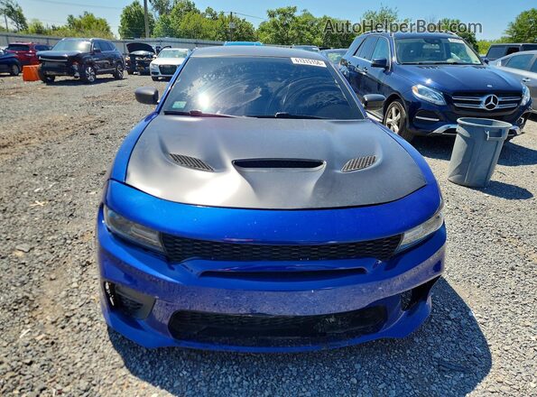 2C3CDXGJ6KH716137 2019 DODGE CHARGER Синий Вид спереди
