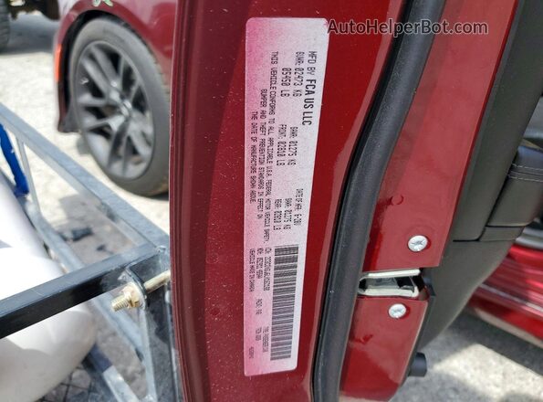 2C3CDXGJ6LH162180 2020 DODGE CHARGER Burgundy Vista del compartimento del motor