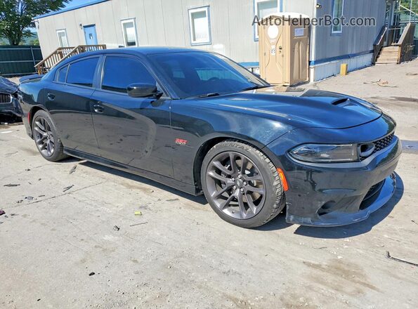 2C3CDXGJ6NH173263 2022 DODGE CHARGER Black Вид салону спереду