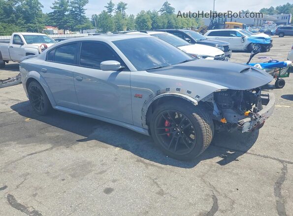 2C3CDXGJ6NH183131 2022 DODGE CHARGER Gray Przód prawy
