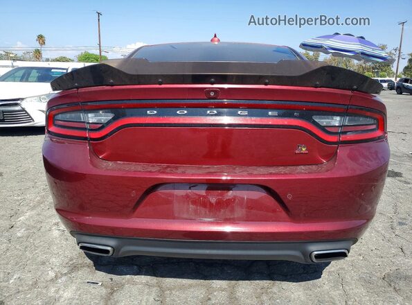 2C3CDXGJ7JH157146 2018 DODGE CHARGER Red უკანა ხედი