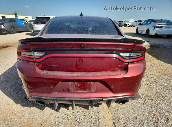 2C3CDXGJ7JH197209 2018 DODGE CHARGER Red უკანა ხედი
