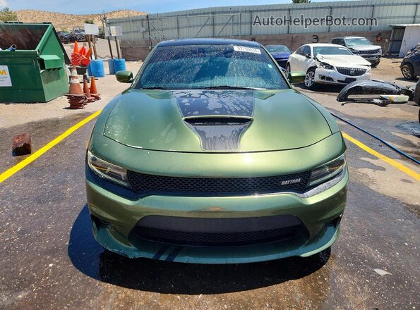 2C3CDXGJ7JH337484 2018 DODGE CHARGER Green Вид спереду