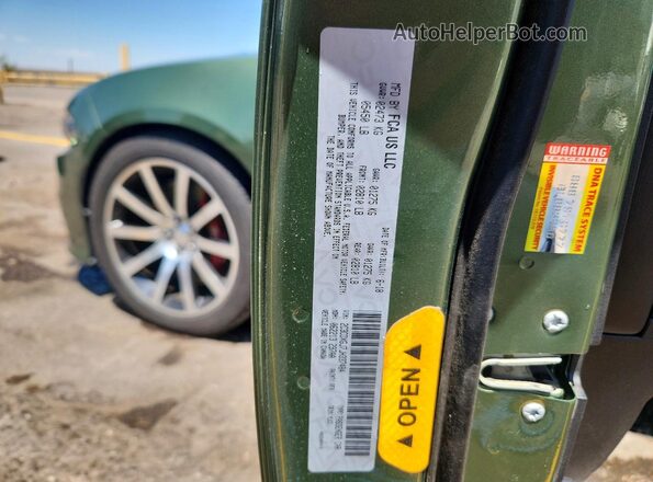 2C3CDXGJ7JH337484 2018 DODGE CHARGER Green Вид наклейки з VIN-кодом