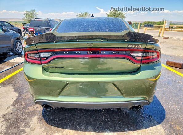 2C3CDXGJ7JH337484 2018 DODGE CHARGER Green Вид ззаду