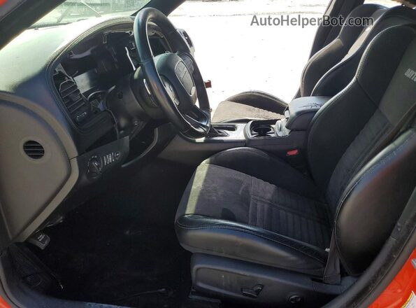 2C3CDXGJ7KH646728 2019 DODGE CHARGER Orange Widok wnętrza z przodu