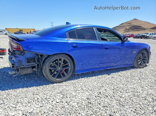 2C3CDXGJ7KH687053 2019 DODGE CHARGER Синий Задняя правая четверть
