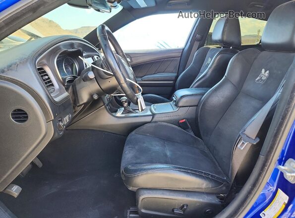 2C3CDXGJ7KH687053 2019 DODGE CHARGER Синий Вид салона спереди