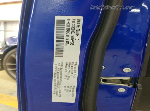 2C3CDXGJ7MH522946 2021 DODGE CHARGER Blue ძრავის განყოფილების ხედი