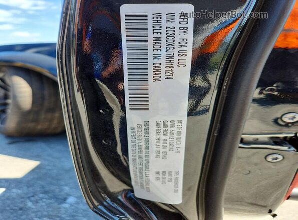 2C3CDXGJ7NH181274 2022 DODGE CHARGER Black VIN კოდის სტიკერის ხედი