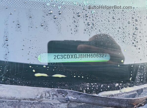 2C3CDXGJ8HH606327 2017 DODGE CHARGER Green VIN sticker view