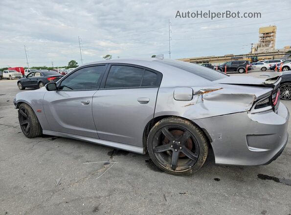 2C3CDXGJ8JH163618 2018 DODGE CHARGER Gray Trasero izquierdo