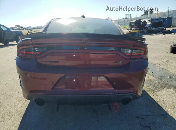 2C3CDXGJ8JH210663 2018 DODGE CHARGER Red Vista trasera