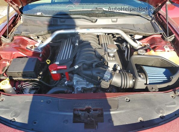 2C3CDXGJ8JH210663 2018 DODGE CHARGER Red Vista interior trasera