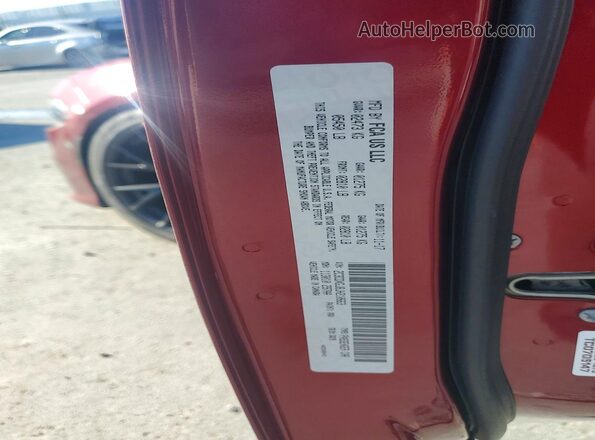 2C3CDXGJ8JH210663 2018 DODGE CHARGER Red Vista de la etiqueta del VIN