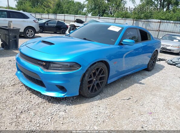 2C3CDXGJ8JH299070 2018 DODGE CHARGER Blue Передня ліва чверть