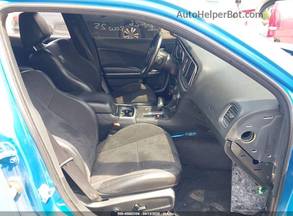 2C3CDXGJ8JH299070 2018 DODGE CHARGER Blue Вид салону спереду