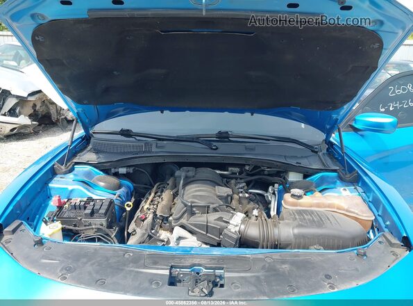 2C3CDXGJ8JH299070 2018 DODGE CHARGER Blue Вид ззаду