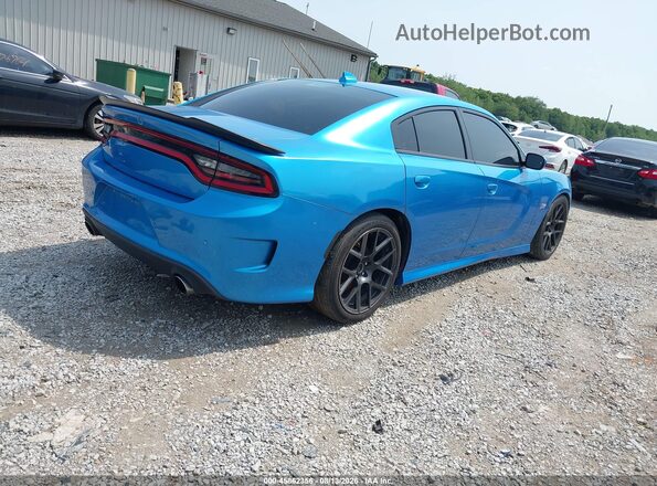 2C3CDXGJ8JH299070 2018 DODGE CHARGER Blue Задня права чверть