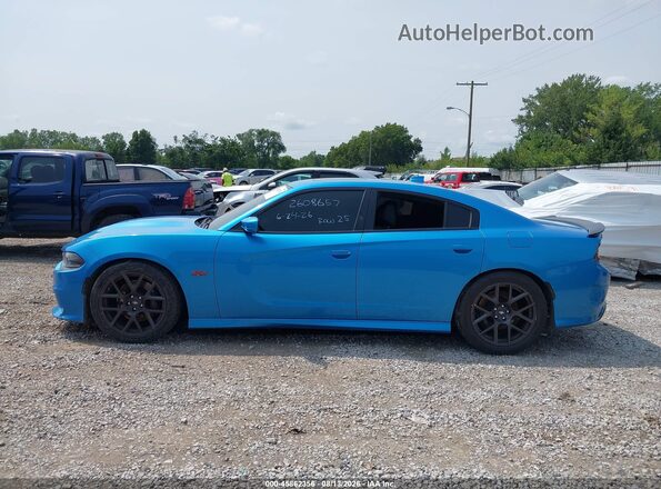 2C3CDXGJ8JH299070 2018 DODGE CHARGER Blue Панорамний вид салону 360°
