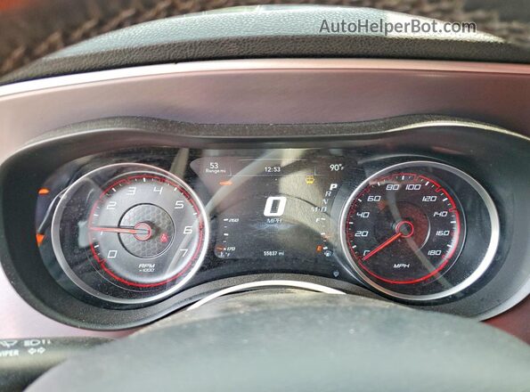 2C3CDXGJ8KH609087 2019 DODGE CHARGER Red Вид щитка приладів