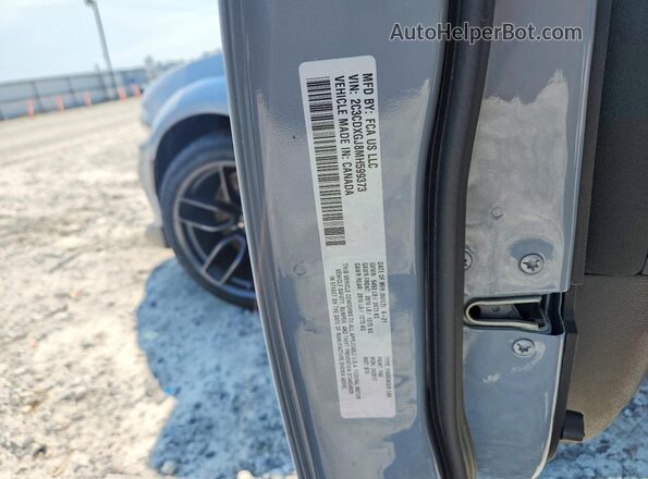2C3CDXGJ8MH599373 2021 DODGE CHARGER Gray Вид підкапотного простору
