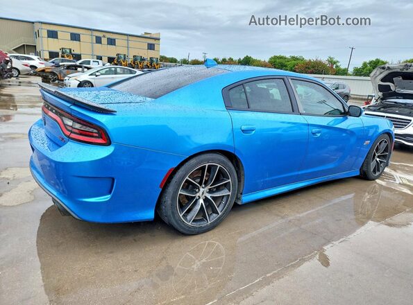 2C3CDXGJ9JH283105 2018 DODGE CHARGER Blue Հետևի աջ