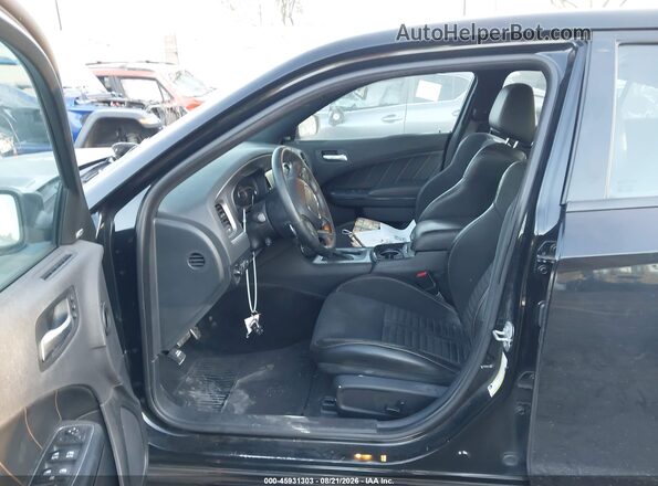 2C3CDXGJ9JH313512 2018 DODGE CHARGER Black წინა სალონის ხედი