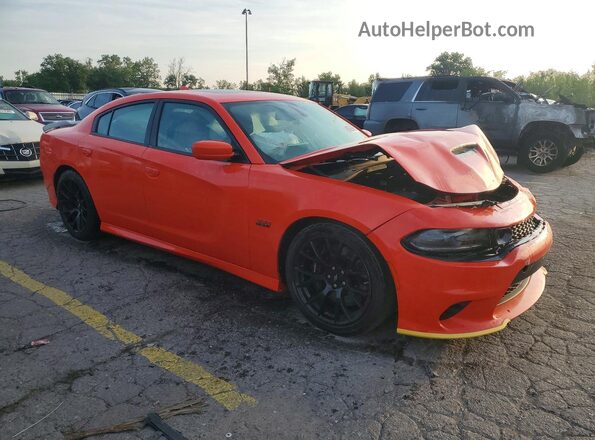2C3CDXGJ9KH646679 2019 DODGE CHARGER Оранжевый Передняя правая четверть