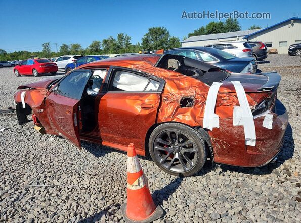 2C3CDXGJ9MH596319 2021 DODGE CHARGER Orange Հետևի ձախ
