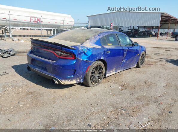 2C3CDXGJXJH306374 2018 DODGE CHARGER Blue Trasero derecho