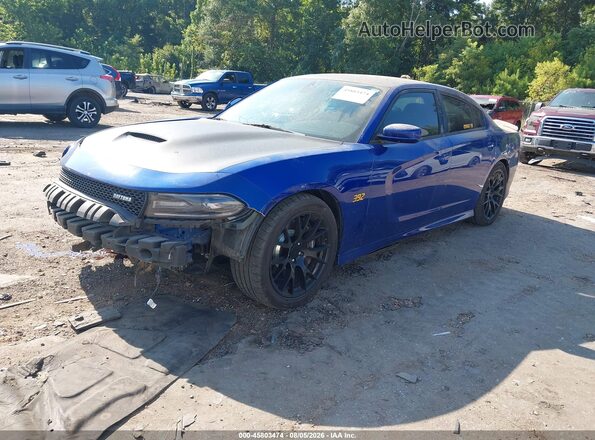 2C3CDXGJXJH306374 2018 DODGE CHARGER Blue Vista tres cuartos delantera izquierda