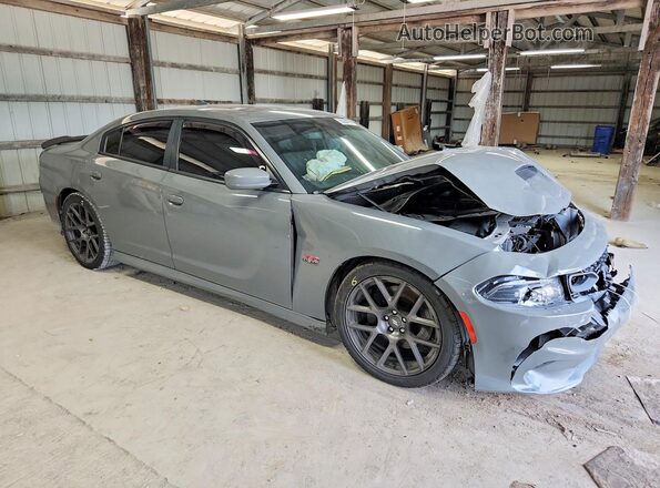 2C3CDXGJXKH553136 2019 DODGE CHARGER Gray Delantero derecho