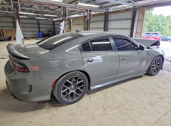 2C3CDXGJXKH553136 2019 DODGE CHARGER Gray Trasero derecho