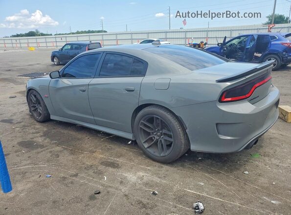 2C3CDXGJXKH594611 2019 DODGE CHARGER Gray Trasero izquierdo