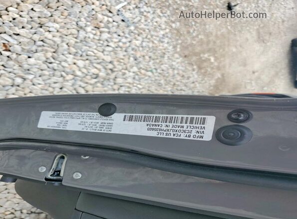 2C3CDXGJXPH635603 2023 DODGE CHARGER Gray Вид наклейки з VIN-кодом