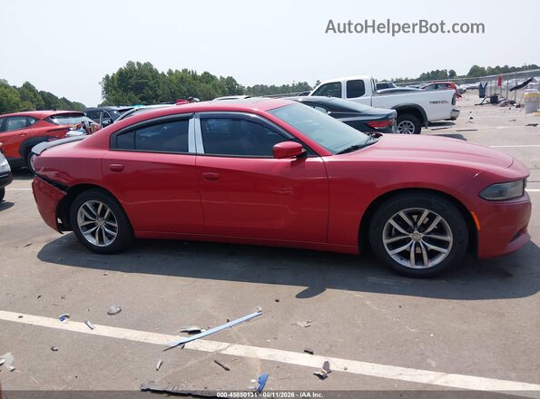 2C3CDXHG0GH179968 2016 DODGE CHARGER Red Widok wnętrza z tyłu