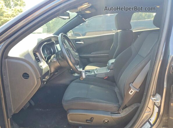 2C3CDXHG0GH233074 2016 DODGE CHARGER Gray Widok wnętrza z przodu