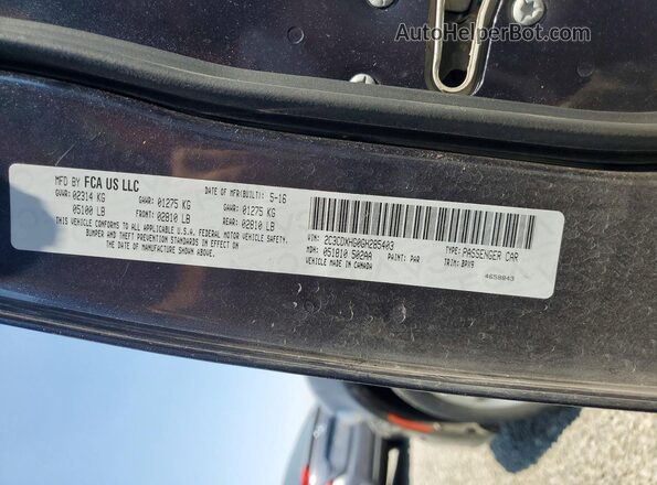 2C3CDXHG0GH285403 2016 DODGE CHARGER Charcoal Շարժիչի բաժամունքի տեսք